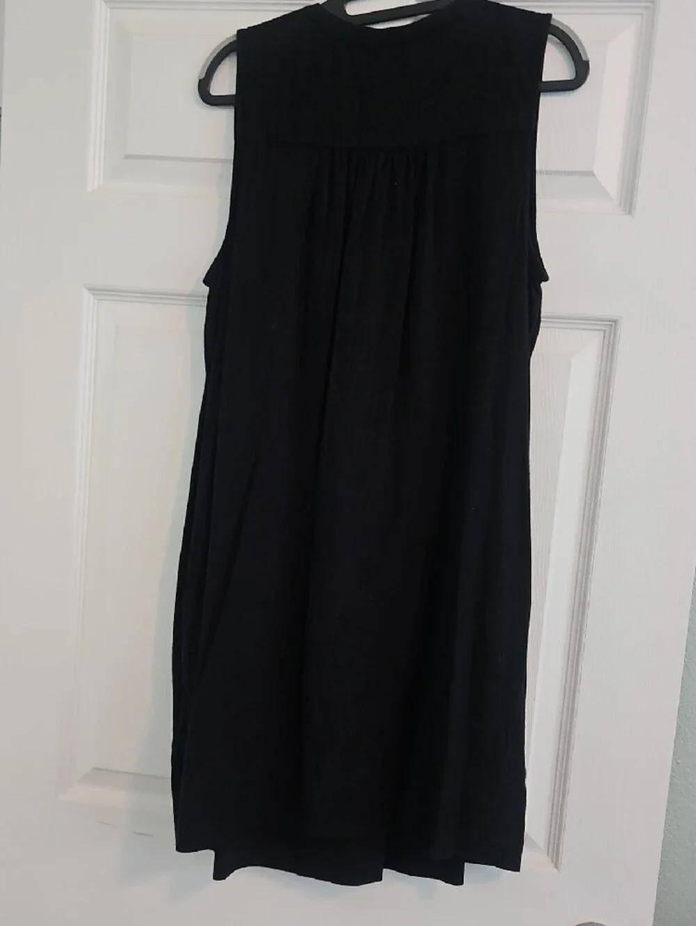 Sonoma Black Sleeveless Button-Front Dress